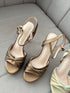 Ladies Twist Straps Open Toe High Heels